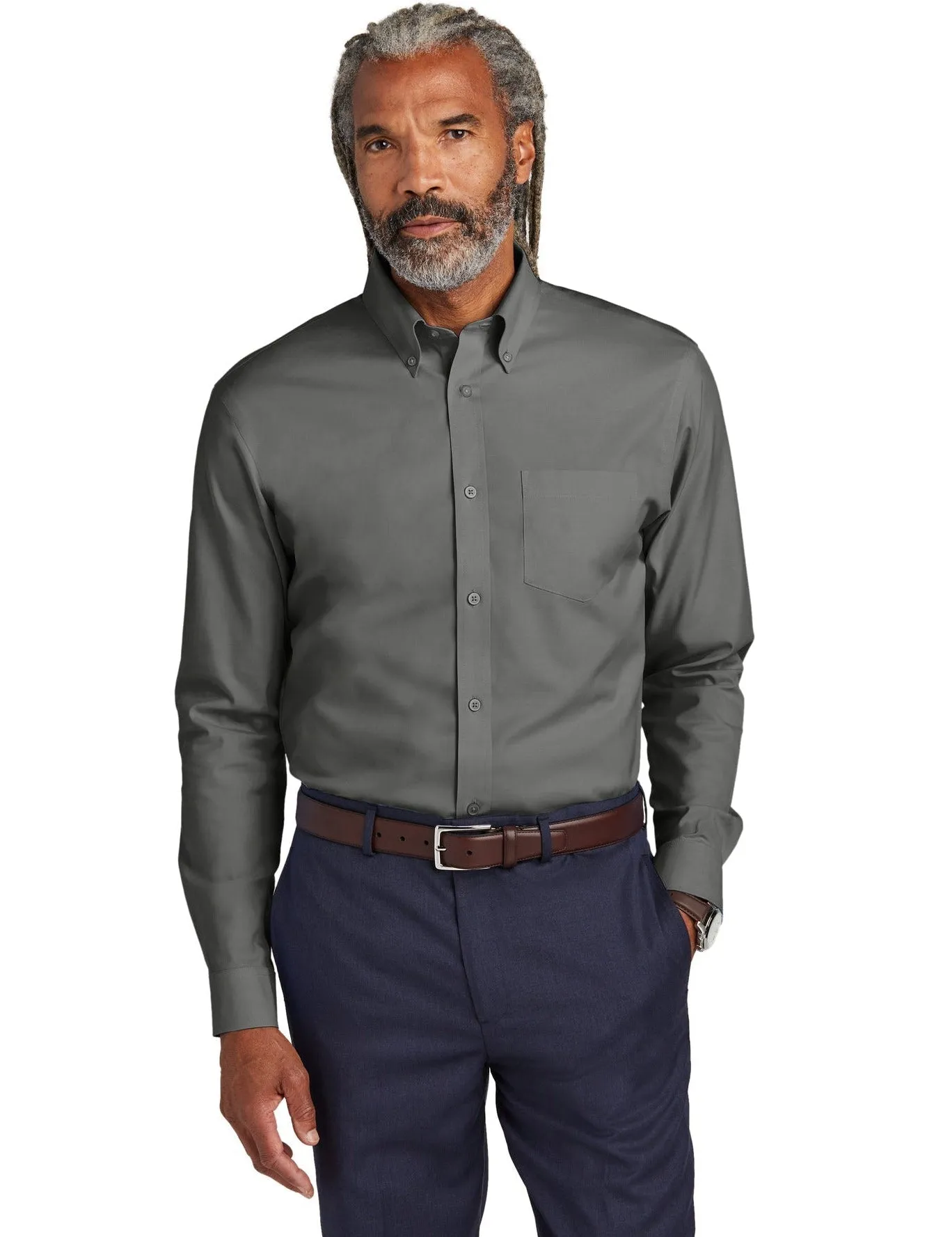 OUTLET-Brooks Brothers Wrinkle-Free Stretch Pinpoint Shirt