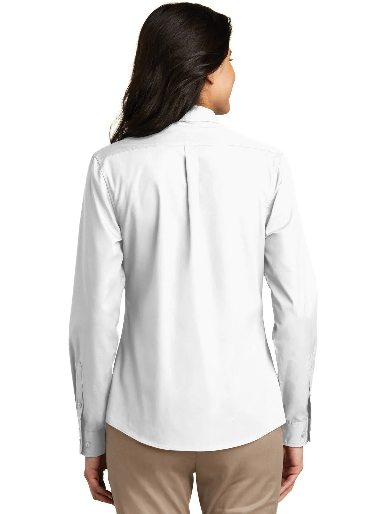 OUTLET-Port Authority Ladies Long Sleeve Carefree Poplin Shirt