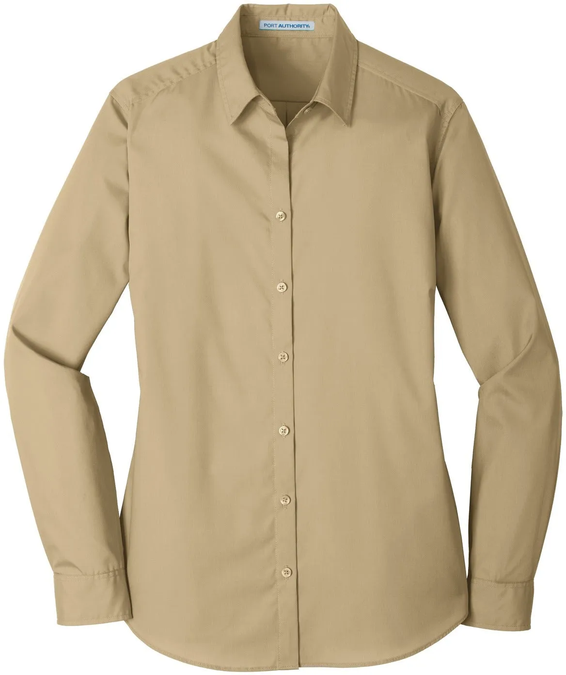 OUTLET-Port Authority Ladies Long Sleeve Carefree Poplin Shirt