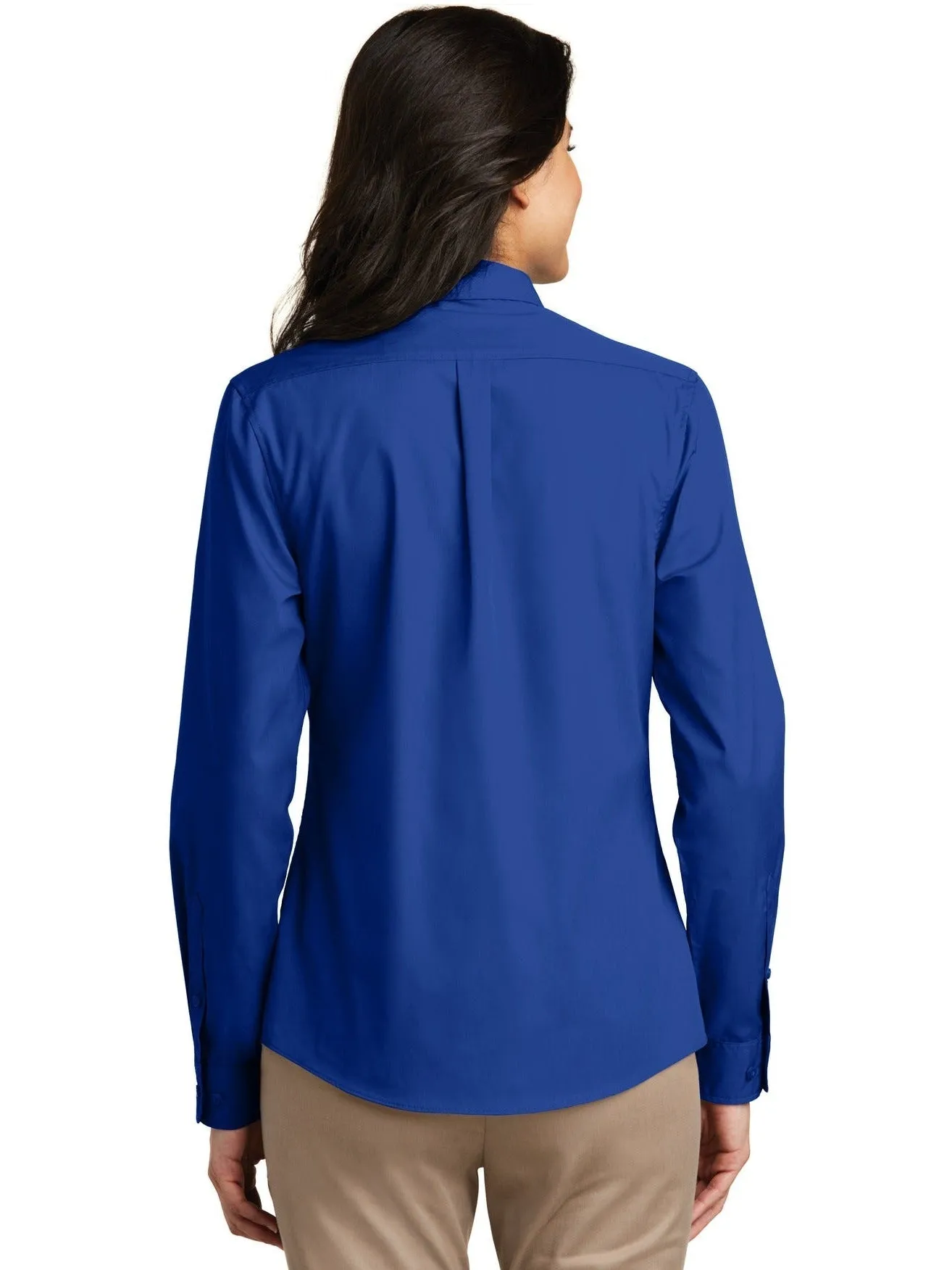 OUTLET-Port Authority Ladies Long Sleeve Carefree Poplin Shirt