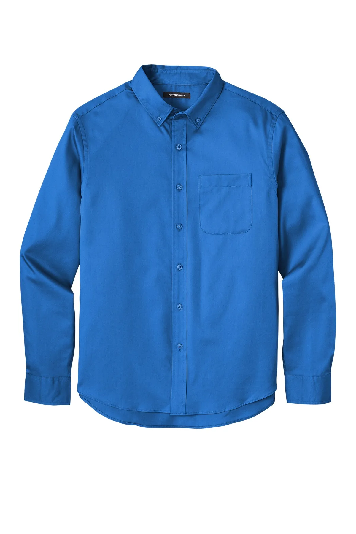 Port Authority® Long Sleeve SuperPro React™ Twill Shirt - Strong Blue