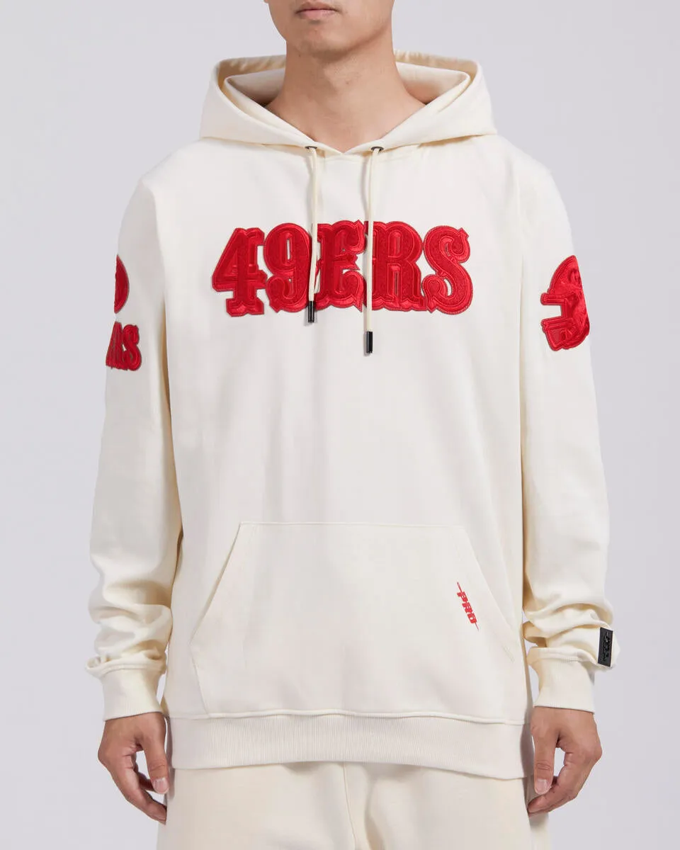 Pro Standard San Francisco 49ers Triple Tonal DK PO Hoodie-Eggshell