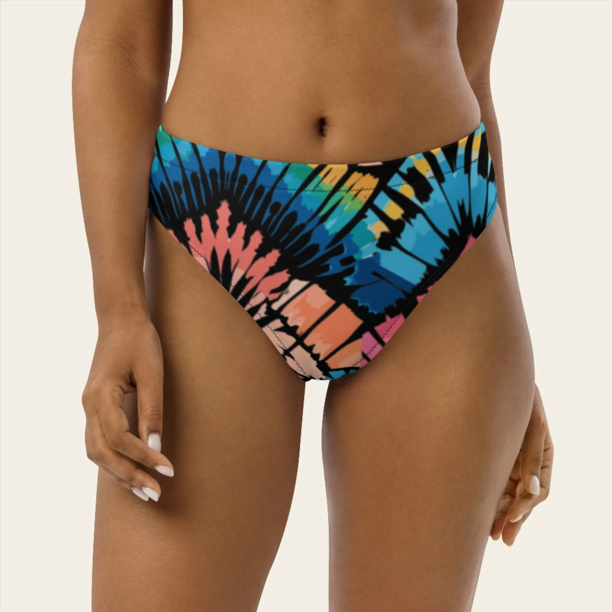 Recycled High-Waisted Bikini Bottom Peachy Saltwater