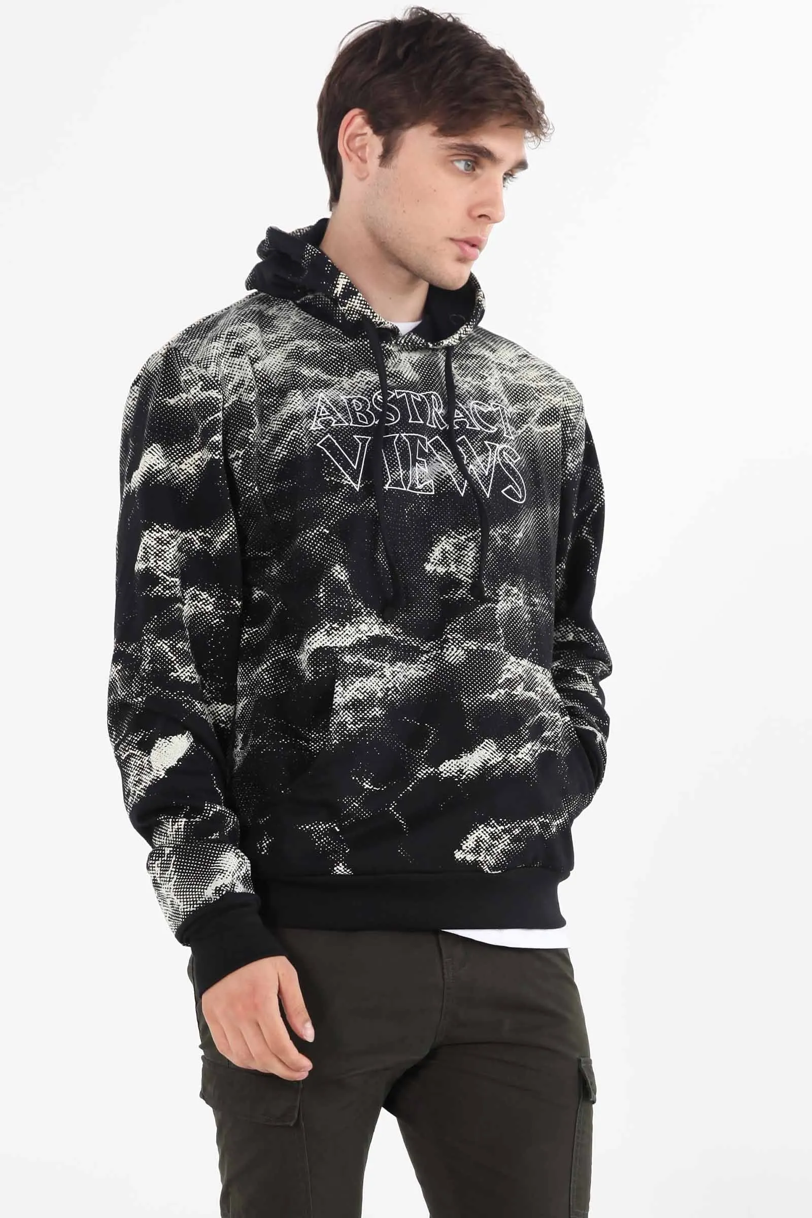 Relaxed Fit Hoodie With All-Over Print