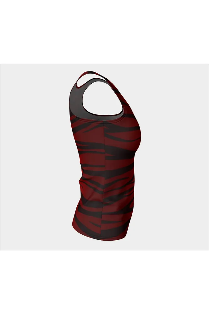 Rosy Tiger Print Fitted Tank Top