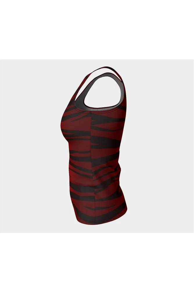 Rosy Tiger Print Fitted Tank Top