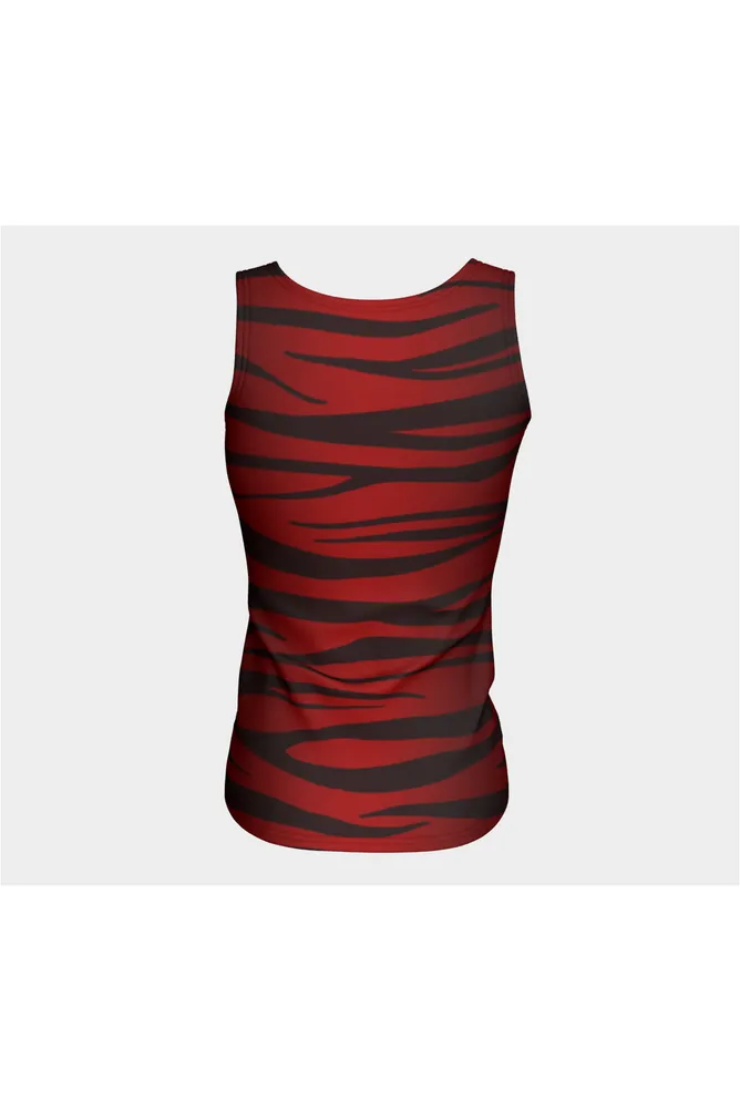 Rosy Tiger Print Fitted Tank Top