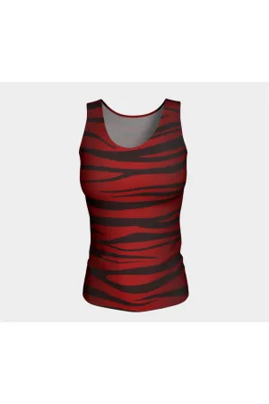 Rosy Tiger Print Fitted Tank Top