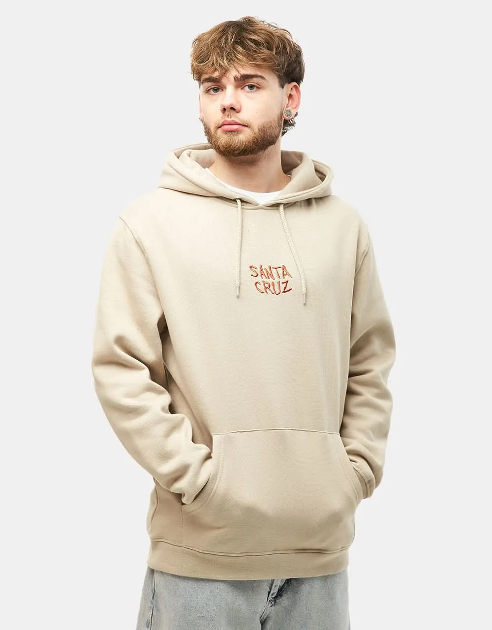 Santa Cruz Torn Hand Pullover Hoodie - Fog