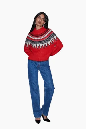 Saylor Ceylona Holiday Fairisle Sweater