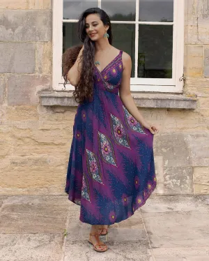 Shanti Bohemian Dress Navy Blue