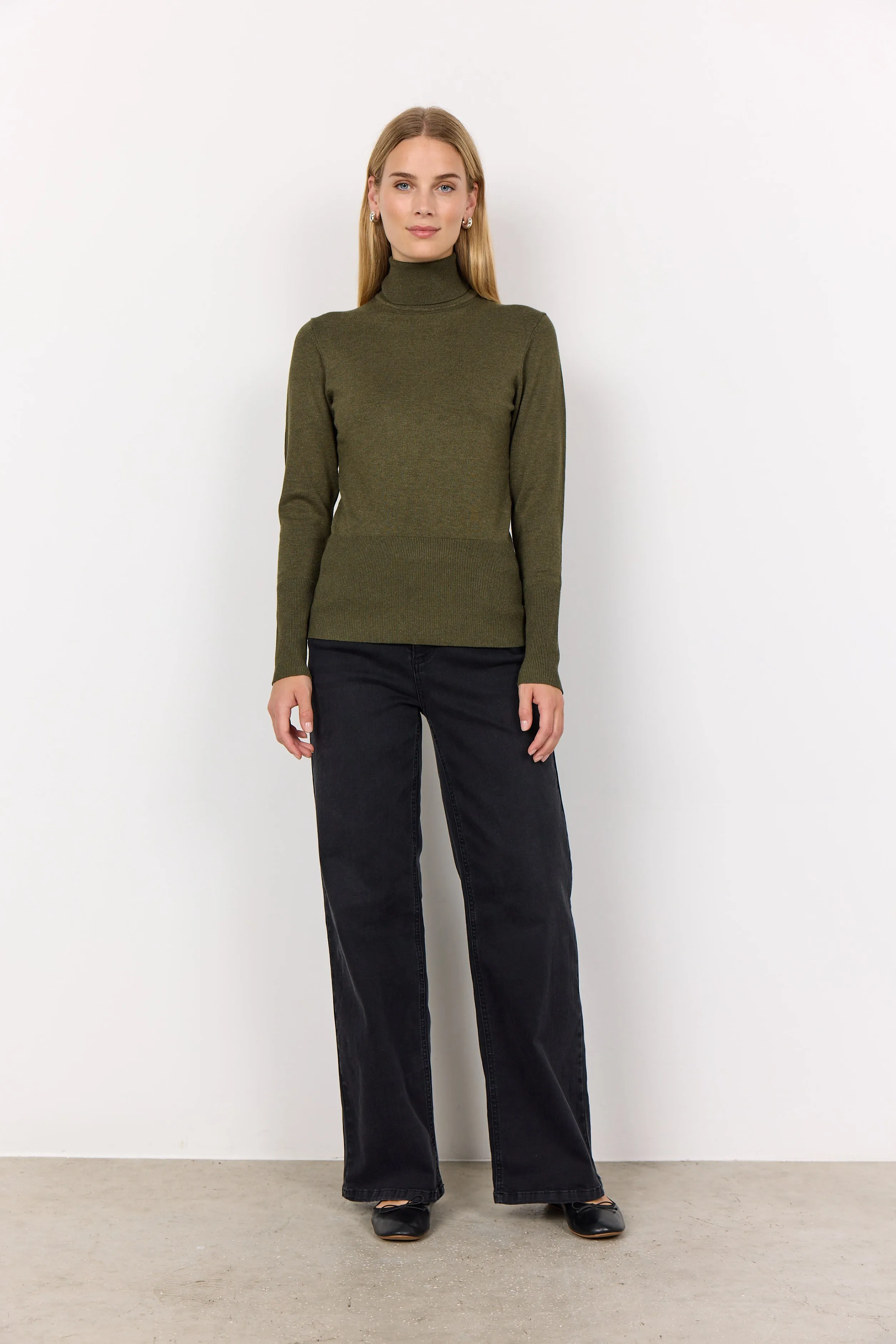 Soya Concept Dollie 145 Knit Pullover Dark Olive