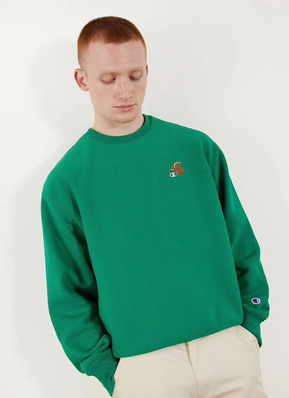 Squirrel Sweatshirt | Champion and Percival | Green