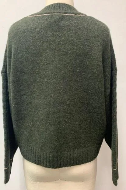 Sundry Cable Sleeve Star Sweater