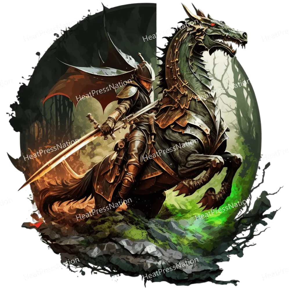 Sword Warrior on Dragon Design