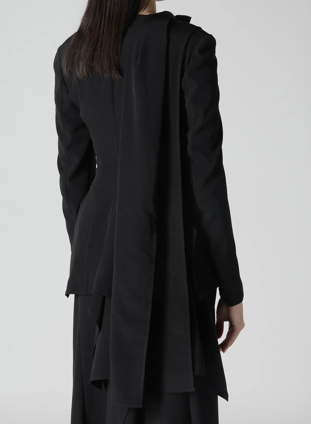 TA/PE CREPE DE CHINE STOLE DETAIL JACKET