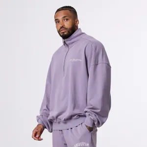 Vanquish Better Than Yesterday Washed Purple Quarter Zip Sweater