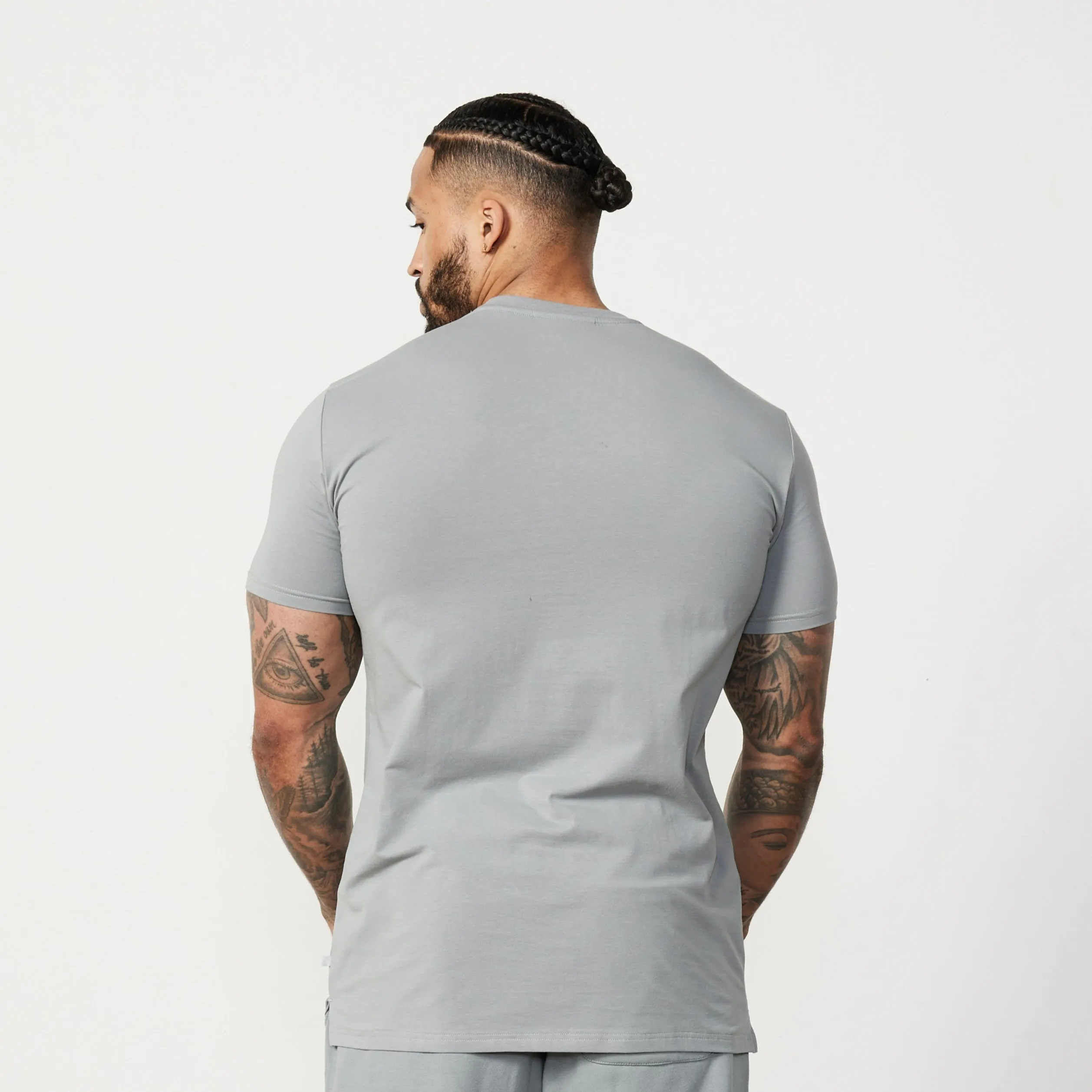 Vanquish Essential Steel Grey Slim Fit Short Sleeve T Shirt