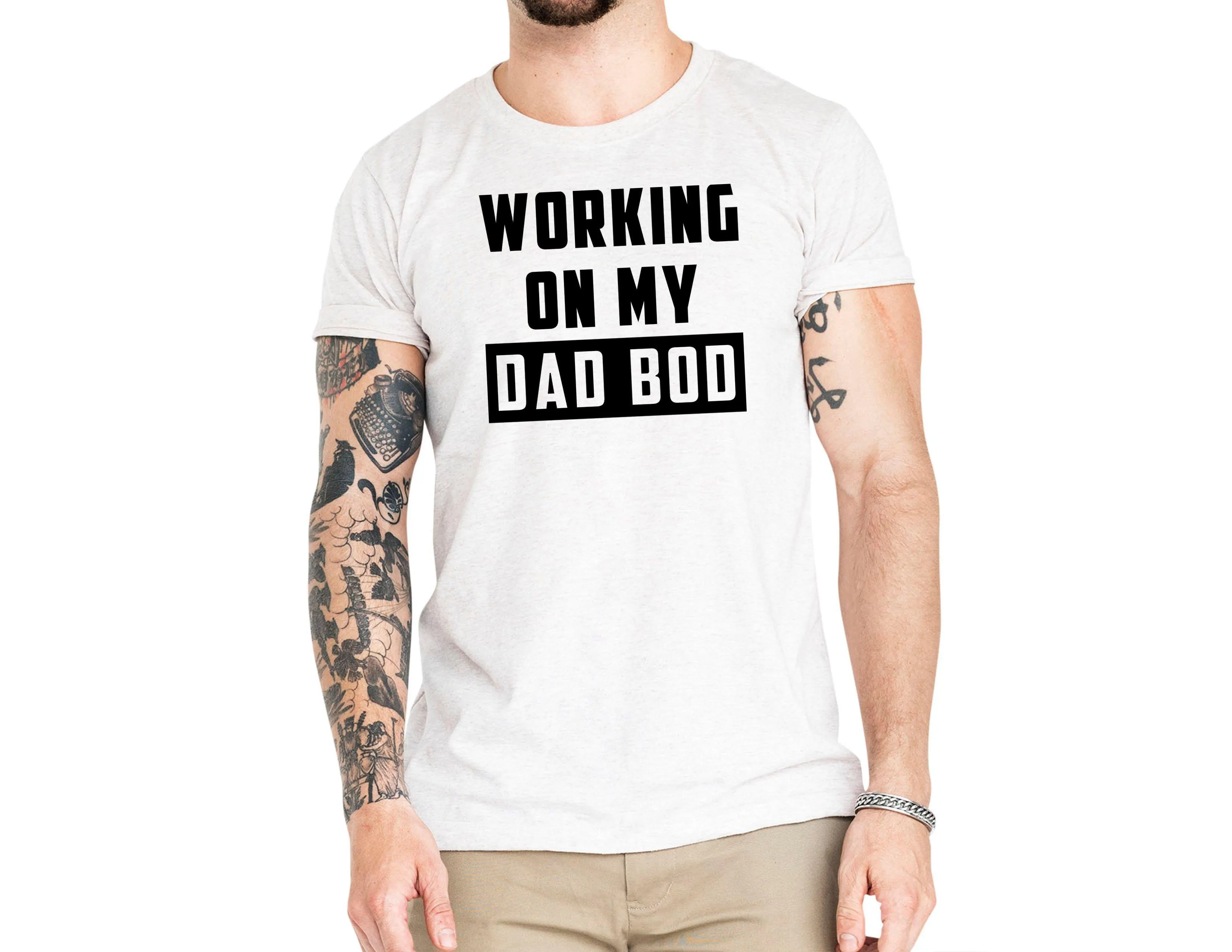 working on my dad bod | men's graphic top