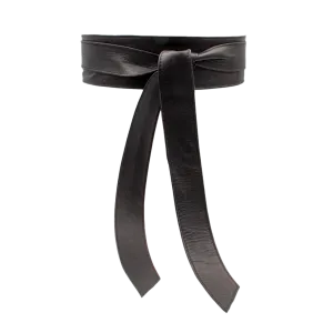 Wrap Leather Belt - Black